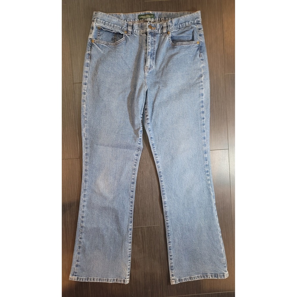 LRL Ralph Lauren Jeans Co Womens Bootcut Flare Denim Pants Size 14 Blue